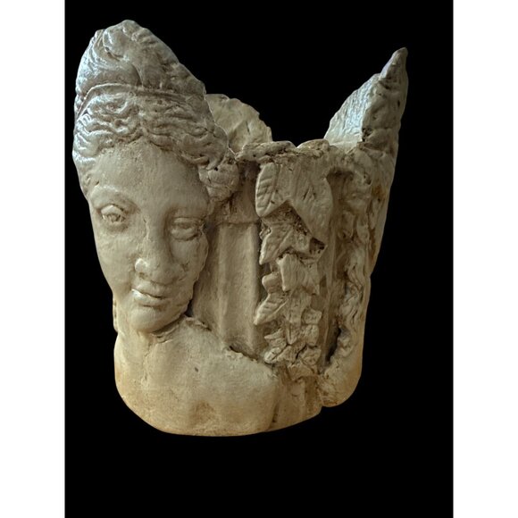 Handmade Persephone Greek Goddess of Spring Pot / Planter Intricate Detailing - Picture 4 of 12